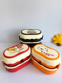 ظرف غذا دوطبقه کودک فانتزی (لانچ باکس-launch box)