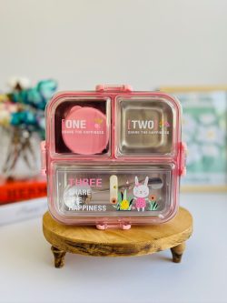 ظرف غذای استیل چند بخشی واشر دار ظرفیت ۷۵۰ (لانچ باکس-launch box)