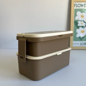 لانچ باکس دو طبقه ماکروفری ۱۴۰۰ میل | ظرف غذای ضدنشتی و سبک